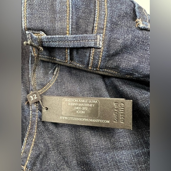 Citizens of Humanity Avedon Ankle Ultra Skinny Maternity Jeans Dark Wash Size 32 - Picture 13 of 16